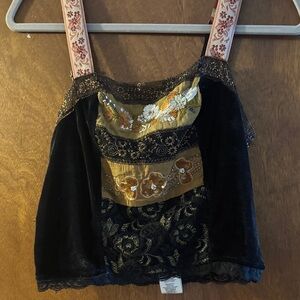 Free  People Black and Gold Camisole